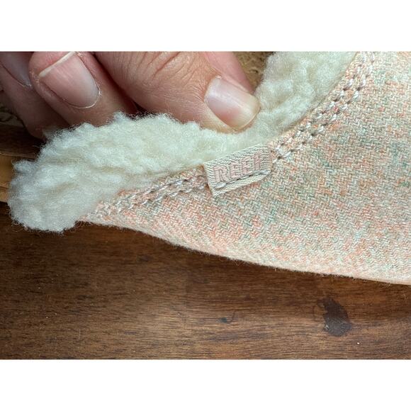 Reef Women's Cushion Sage Cozy Slip-On Shoes Size 7 Pink Twill New With Tags - Picture 9 of 10
